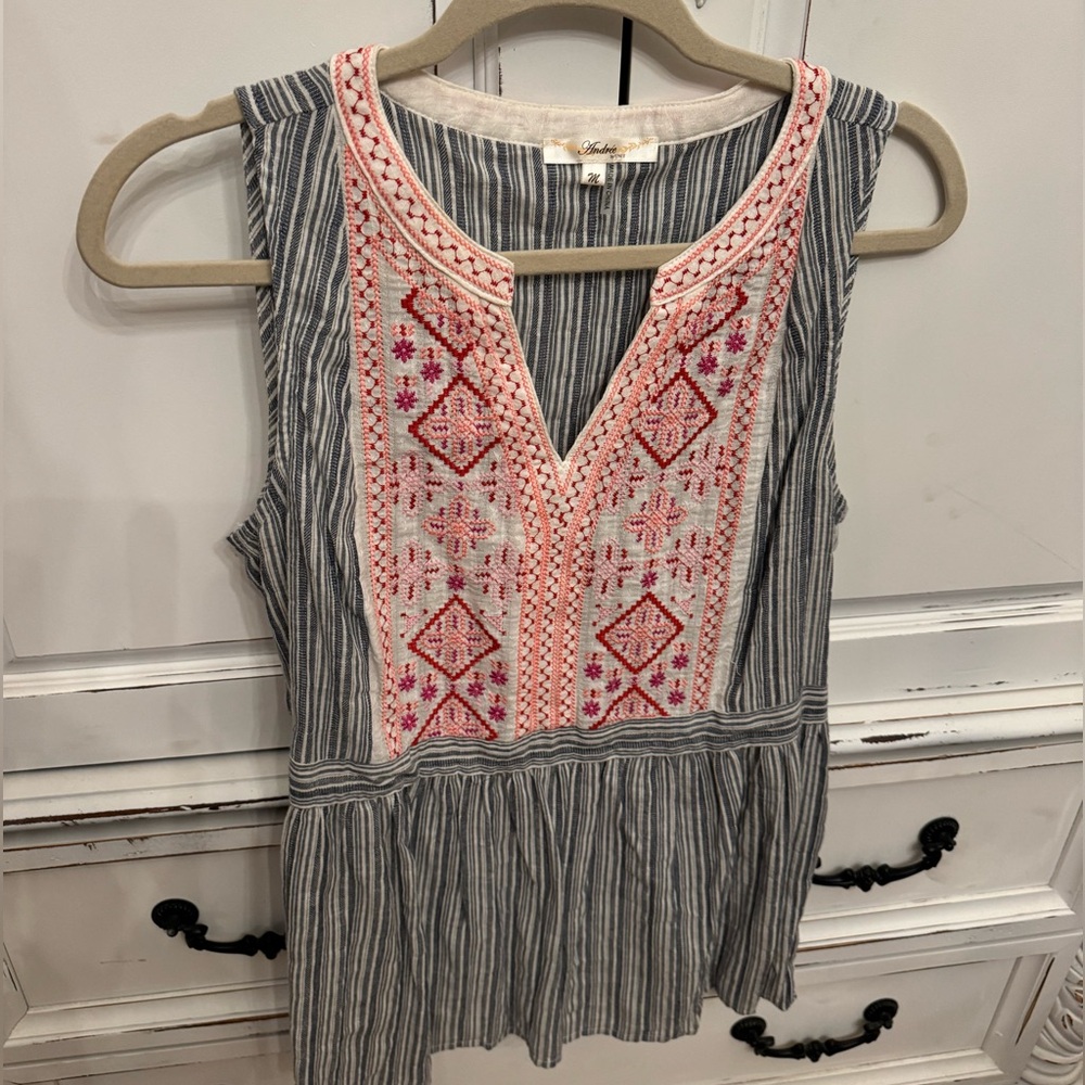 Women’s size medium embroidered top